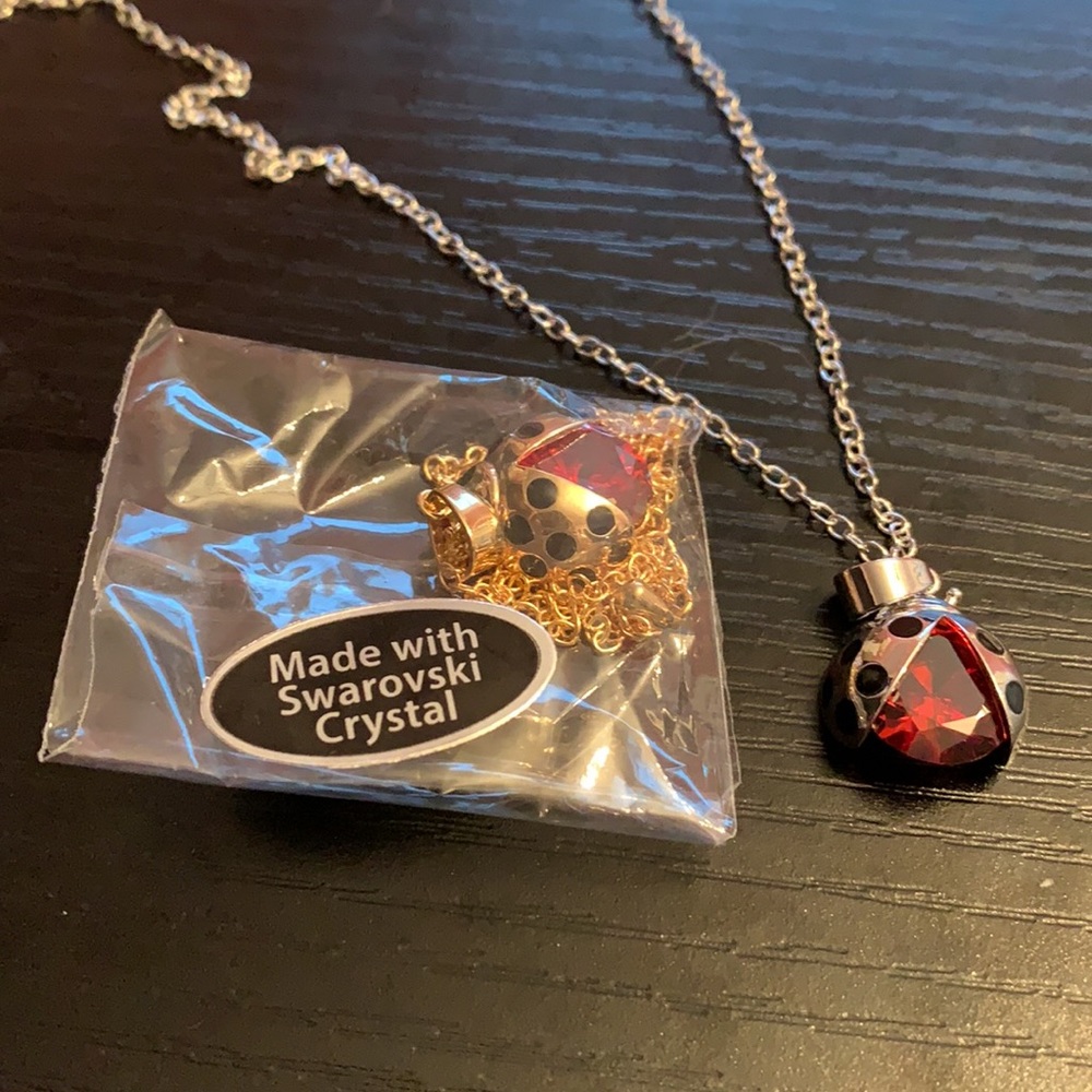 Ladybug Crystal Necklace - Picture 8 of 9
